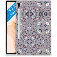 B2Ctelecom Samsung Galaxy Tab S7FE Tablet Back Cover Flower Tiles