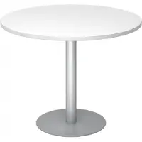 Hjh OFFICE PRO BISTRO F100R S - Systeem conferentietafel Wit Zilver Ø 100
