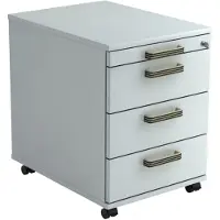 Hjh OFFICE PRO SIGNA AC30 SG - Rolcontainer Grijs Hout met 3 lades Greeplijst kunststof