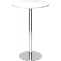 Hjh OFFICE PRO BISTRO H80R C - Systeem conferentietafel Wit Chroom Ø 80