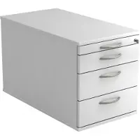 Hjh OFFICE PRO SIGNA TC30 BM - Rolcontainer Wit Hout met 3 lades Metalen handgreep