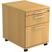 Hjh OFFICE PRO SIGNA AC20 RE - Rolcontainer Beuken Hout met ophangsysteem Rail handvat (kunststof)