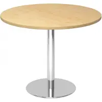 Hjh OFFICE PRO BISTRO F100R C - Systeem conferentietafel Esdoorn Chroom Ø 100