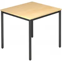 Hjh OFFICE PRO DORAN DR08 D - Esdoorn 80 x 80 met ronde buis / Zwart