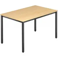 Hjh OFFICE PRO DORAN DQ12 D - Esdoorn 120x80 met vierkante buis / Zwart