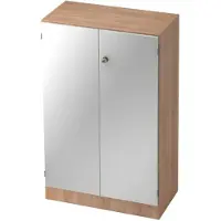 Hjh OFFICE PRO SIGNA K 6550 SG - Walnoot/Zilver Hoogte van de map | 3 OH met knop (afsluitbaar) Kast