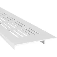 Europlast Plintrooster aluminium - wit L=500mm x H=80mm - RA850