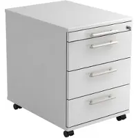 Hjh OFFICE PRO SIGNA AC30 RE - Rolcontainer Wit Hout met 3 lades Rail handvat (kunststof)