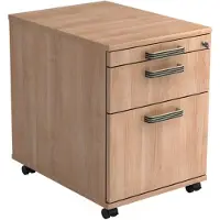 Hjh OFFICE PRO SIGNA AC20 SG - Rolcontainer Hout Walnoot met ophangsysteem Greeplijst kunststof