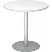 Hjh OFFICE PRO BISTRO F80R S - Systeem conferentietafel Wit Zilver Ø 80