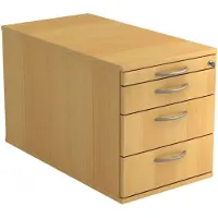 Hjh OFFICE PRO SIGNA TC30 BM - Rolcontainer Beuken Hout met 3 lades Metalen handgreep