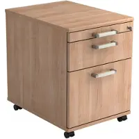 Hjh OFFICE PRO SIGNA AC20 CE - Rolcontainer Hout Walnoot met ophangsysteem Chrome metaal handgreep