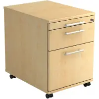 Hjh OFFICE PRO SIGNA AC20 RE - Rolcontainer Esdoorn Hout met ophangsysteem Rail handvat (kunststof)