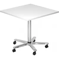 Hjh OFFICE PRO BISTRO 88Q C - Systeem conferentietafel Wit 80 x 80 Chroom