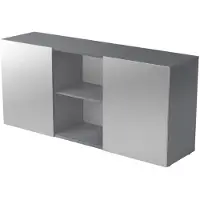 Hjh OFFICE PRO KAPA 1780 | Dressoir | met schuifdeuren - Sideboard Grafiet/Zilver