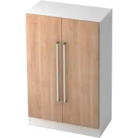Hjh OFFICE PRO SIGNA G 7550 CE - Hoogte van de map | 3 OH Wit/Walnoot Kast Chrome metaal handgreep