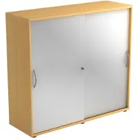 Hjh OFFICE PRO BETA 1753S - Beuken/Zilver Hoogte van de map | 3 OH Schuifwandkast Metalen handgreep
