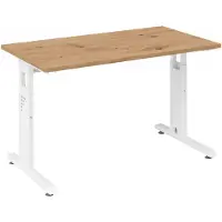 Hjh OFFICE PRO MEGA 612 W - Tafelhoogte I In hoogte verstelbaar Essen-Eik/Wit