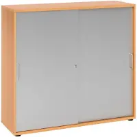 Hjh OFFICE PRO BETA 1753S - Beuken/Zilver Hoogte van de map | 3 OH Schuifwandkast