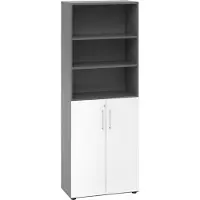 Hjh OFFICE PRO BETA 9 | Combinatiekast met deuren | 6 OH - Grafiet/Wit