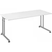 Hjh OFFICE PRO ZENO 19 S | 180x80 - 180 x 80 Tafelhoogte I In hoogte verstelbaar Wit/Zilver