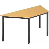 Hjh OFFICE PRO DORAN DQTR D - Beuken 160 x 69 met vierkante buis / Zwart