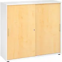 Hjh OFFICE PRO BETA 1753S - Hoogte van de map | 3 OH Schuifwandkast Wit/Esdoorn