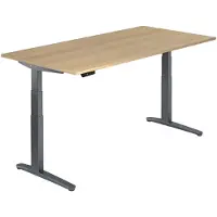 Hjh OFFICE PRO XBHM 2E GG - 200 x 100 Eiken Tafelhoogte I Elektrisch in hoogte verstelbaar