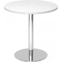 Hjh OFFICE PRO BISTRO F80R C - Systeem conferentietafel Wit Chroom Ø 80