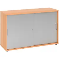 Hjh OFFICE PRO BETA 1752S - Beuken/Zilver Hoogte van de map | 2 OH Schuifwandkast