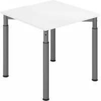 Hjh OFFICE PRO YAMA 8 G | 80x80 - 80 x 80 Tafelhoogte I In hoogte verstelbaar Wit/Grafiet