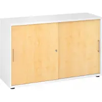 Hjh OFFICE PRO BETA 1752S - Hoogte van de map | 2 OH Schuifwandkast Wit/Esdoorn