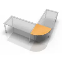 Hjh OFFICE PRO XBE91 S - Hoek rond 80 x 80 Beuken