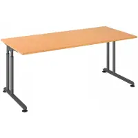 Hjh OFFICE PRO ZENO 19 G | 180x80 - 180 x 80 Tafelhoogte I In hoogte verstelbaar Beuken/Grafiet