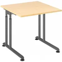 Hjh OFFICE PRO ZENO 8 G | 80x80 - 80 x 80 Tafelhoogte I In hoogte verstelbaar Esdoorn/Grafiet