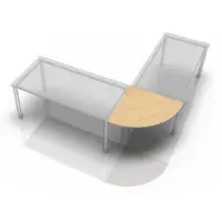 Hjh OFFICE PRO XBE91 G - Hoek rond 80 x 80 Esdoorn