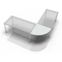 Hjh OFFICE PRO XBE91 G - Hoek rond 80 x 80 Grijs