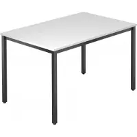 Hjh OFFICE PRO DORAN DQ12 D - Wit 120x80 met vierkante buis / Zwart