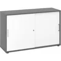 Hjh OFFICE PRO BETA 1752S - Hoogte van de map | 2 OH Schuifwandkast Grafiet/Wit