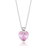 Montebello Ketting Amy KHZ431 - Swarovski Hart - 925 Zilver Gerhod, - Ø10mm - 45cm