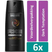 Axe - Deodorant - Spray - Dark Temptation - 48h - 150ml x 6