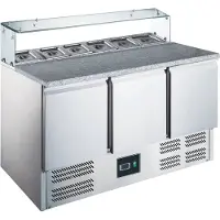 Saro Pizza Preparation Table With Glass Top Model Eps 903 G, 465-1065