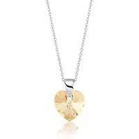 Montebello Ketting Amy KHZ442 - Swarovski Hart - 925 Zilver Gerhod, - Ø10mm - 45cm