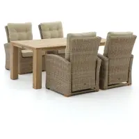 Intenso furniture + 10% kassakorting | Intenso Mazzano/ROUGH-X 200cm lounge-dining tuinset 5-delig verstelbaar