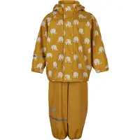 CeLaVi Regenkleding - PU - Mineraal Yellow m. Olifanten - - 140 - Regenkleding
