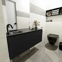 Mondiaz Olan 120cm toiletmeubel urban met wastafel urban links 1 kraangat