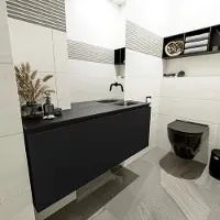 Mondiaz OLAN 120cm toiletmeubel urban. LEX wastafel urban rechts geen kraangat