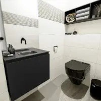 Mondiaz OLAN 60cm toiletmeubel urban. LEX wastafel urban midden geen kraangat