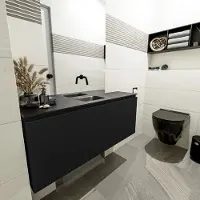 Mondiaz OLAN 120cm toiletmeubel urban. LEX wastafel urban midden geen kraangat