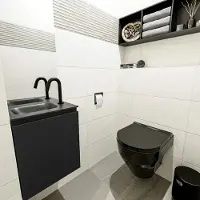 Mondiaz Olan 40cm toiletmeubel urban met wastafel urban links 1 kraangat
